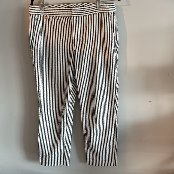Lauren by Ralph Lauren Black and White Striped Trousers - Picture 1 of 7